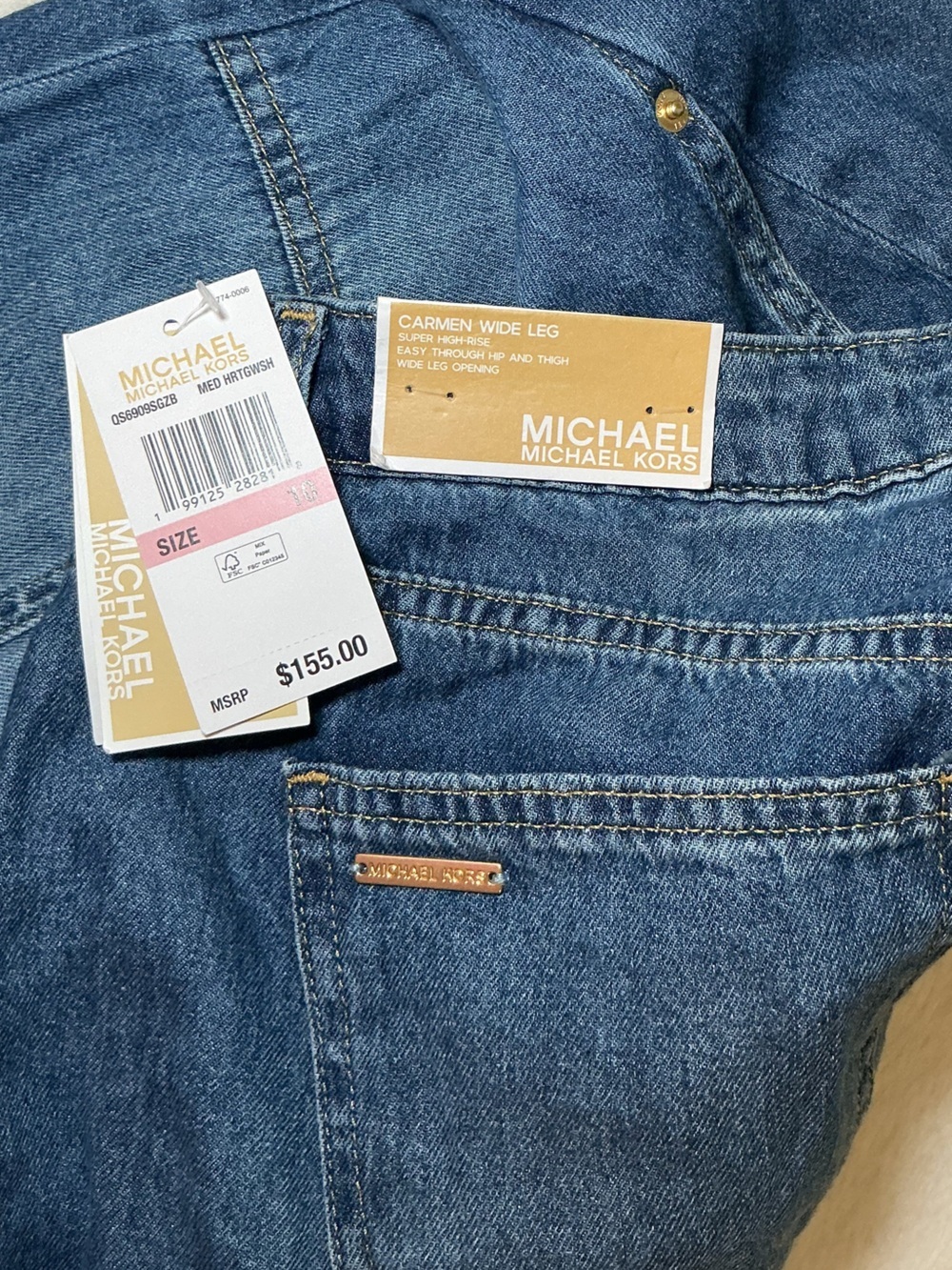 Michael Kors Blue Denim Jeans - Relaxed Fit - Picture 10 of 10